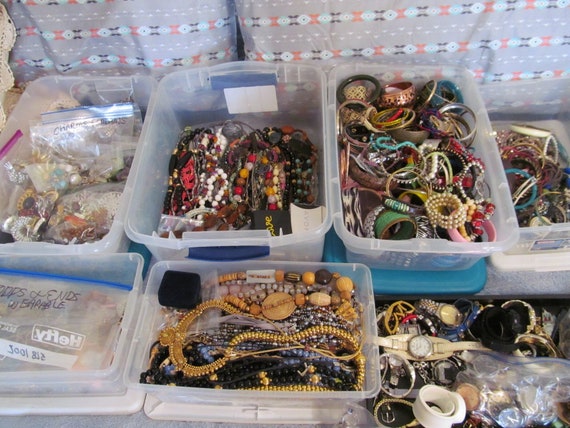 20+ lb wearable Mystery jewelry lot, all good con… - image 1