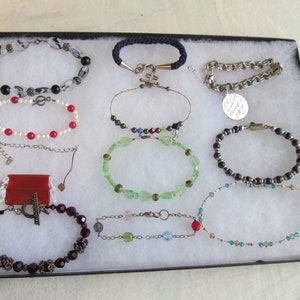 Sterling silver bracelet lot, vintage and newer, all marked and tested
