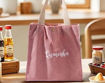 Bolsa de almuerzo con nombre bordado, mini bolso para niños, mochila escolar de nailon personalizada