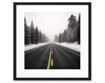 Winter Road Landscape Print