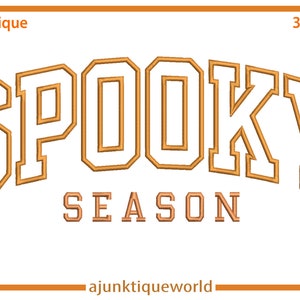 Spooky Season Applique Embroidery Machine Design Satin Stitch Designs Halloween Embroidery