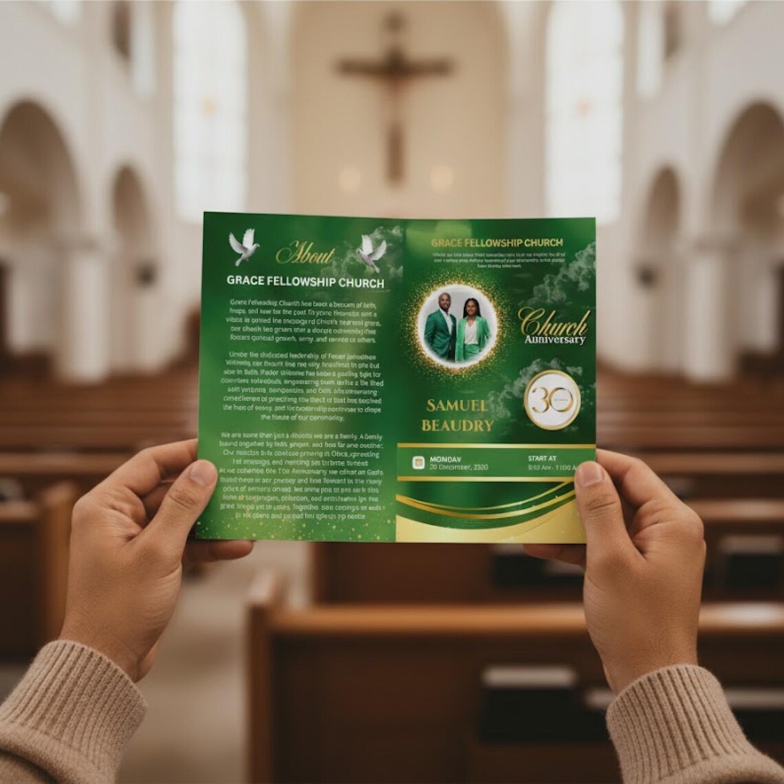 Church Anniversary Program Template, Digital Download, Editable Pastor ...