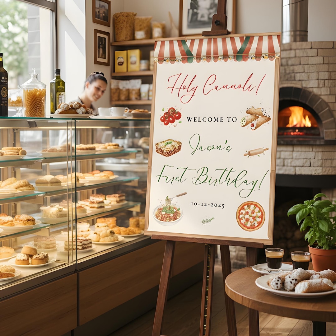 Holy Cannoli Welcome Sign, Digital Download for First Birthday ...