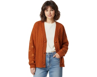 The Life of Showgirl Cardigan, Showgirl Sweater, Orange Sweater