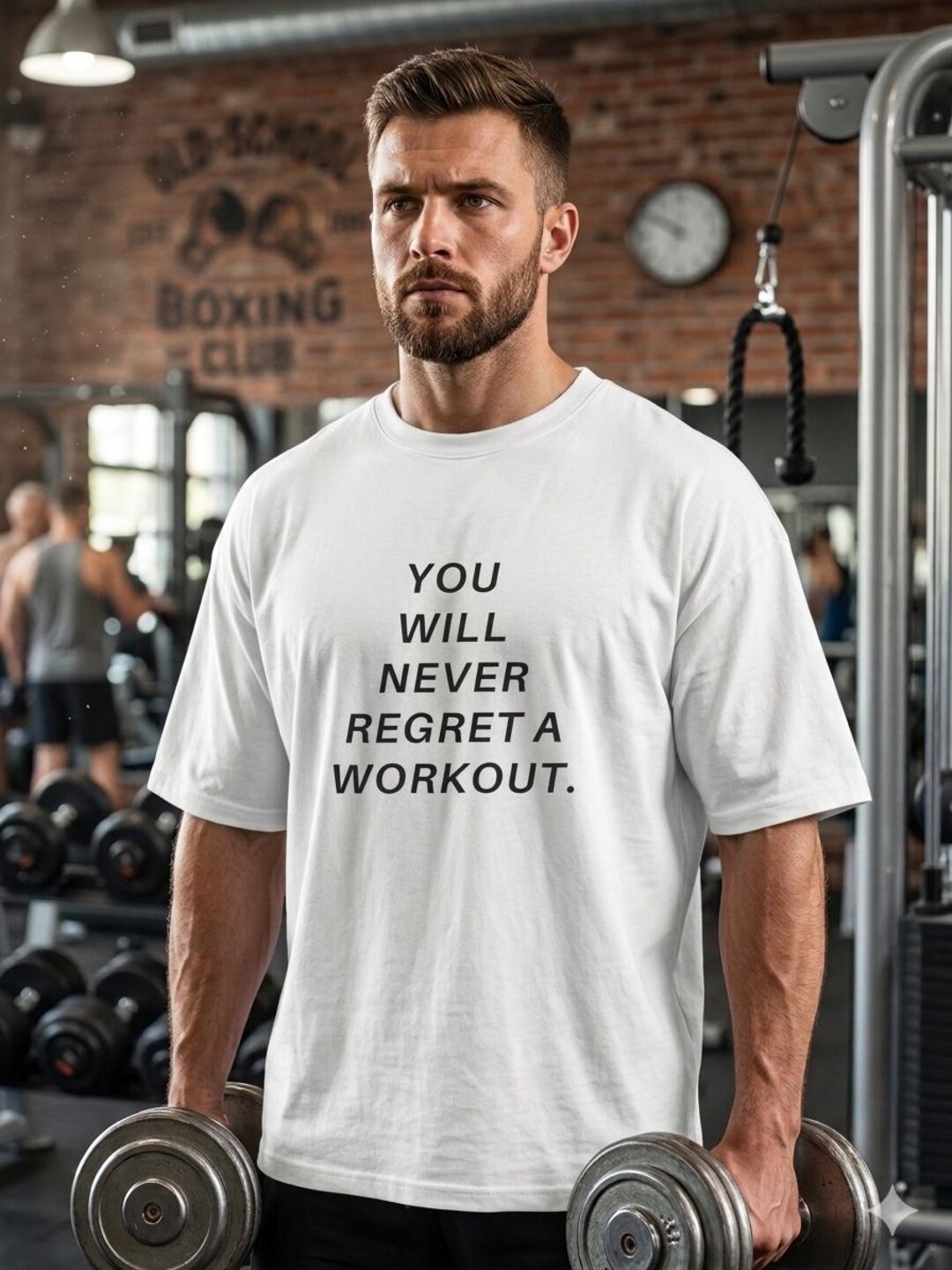 Motivational Workout Shirt, You Will Never Regret A Workout Tee, Gym ...