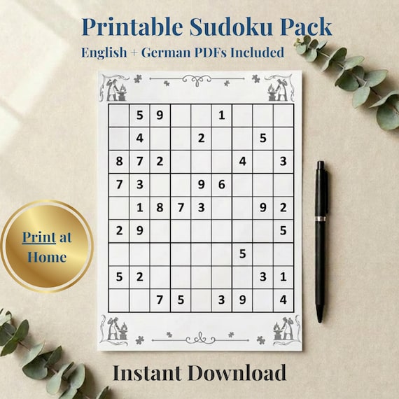 1,000 Easy Sudoku Printable Bundle
