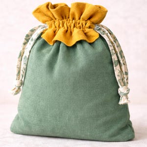 簡単巾着バッグの縫製パターン：3サイズ、初心者向けDIY（PDF）