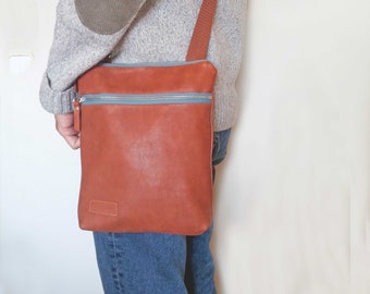 Bolso bandolera para hombre - Bolso mensajero para hombre - Bolso de piel para hombre - Bolso de piel para hombre