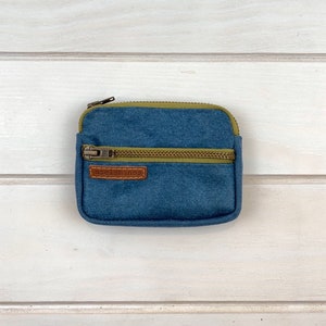Cartera de bolsillo frontal azul, Cartera para tarjetas de crédito, Monedero para hombre, Regalo para él