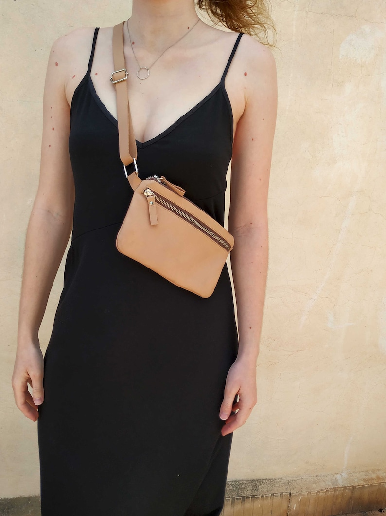 Leather belt bag Leather fanny pack