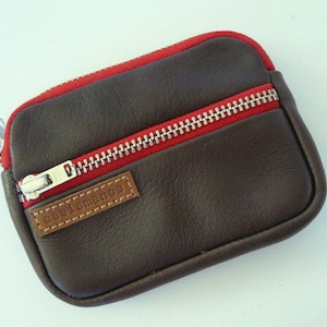 Cartera de cuero pequeña para hombre -monedero de cuero marrón oscuro - billetera pequeña - Regalo para él -Regalo para ella -aseismanos