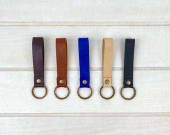 Leather key ring, personalized key chain, Valentine's Day Gift, Customized Initials or Name