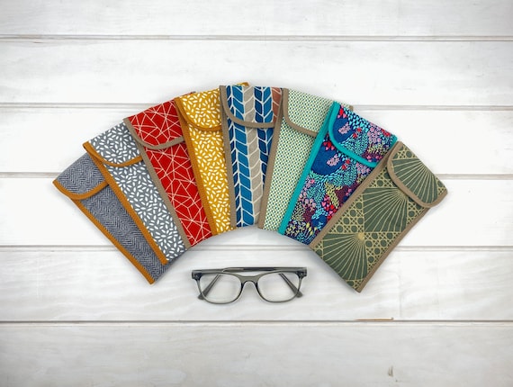 Soft glasses case, Reading glasses case, textile sunglasses puch