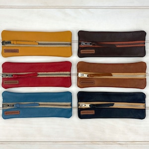 Kleine Federmäppchen aus Leder, Federmäppchen aus Leder für Lehrer