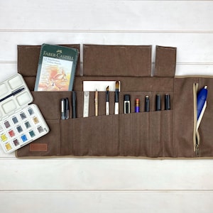 Estuche enrollable portátil para acuarela Plein Air: regalo para pintores