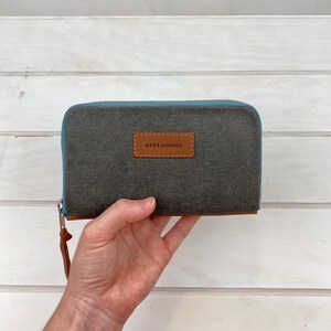Monedero señora / lona encerada gris image 4