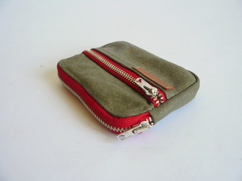 Mens small canvas wallet retro front pocket wallet coin | Etsy