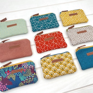 Mini textile wallet, coin purse for her, coin pocket wallet, coin purse for him