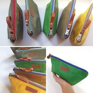 Pencil case - wax effect canvas organizer