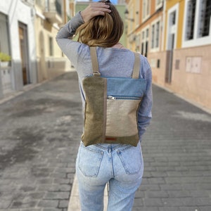 Slim woman backpack