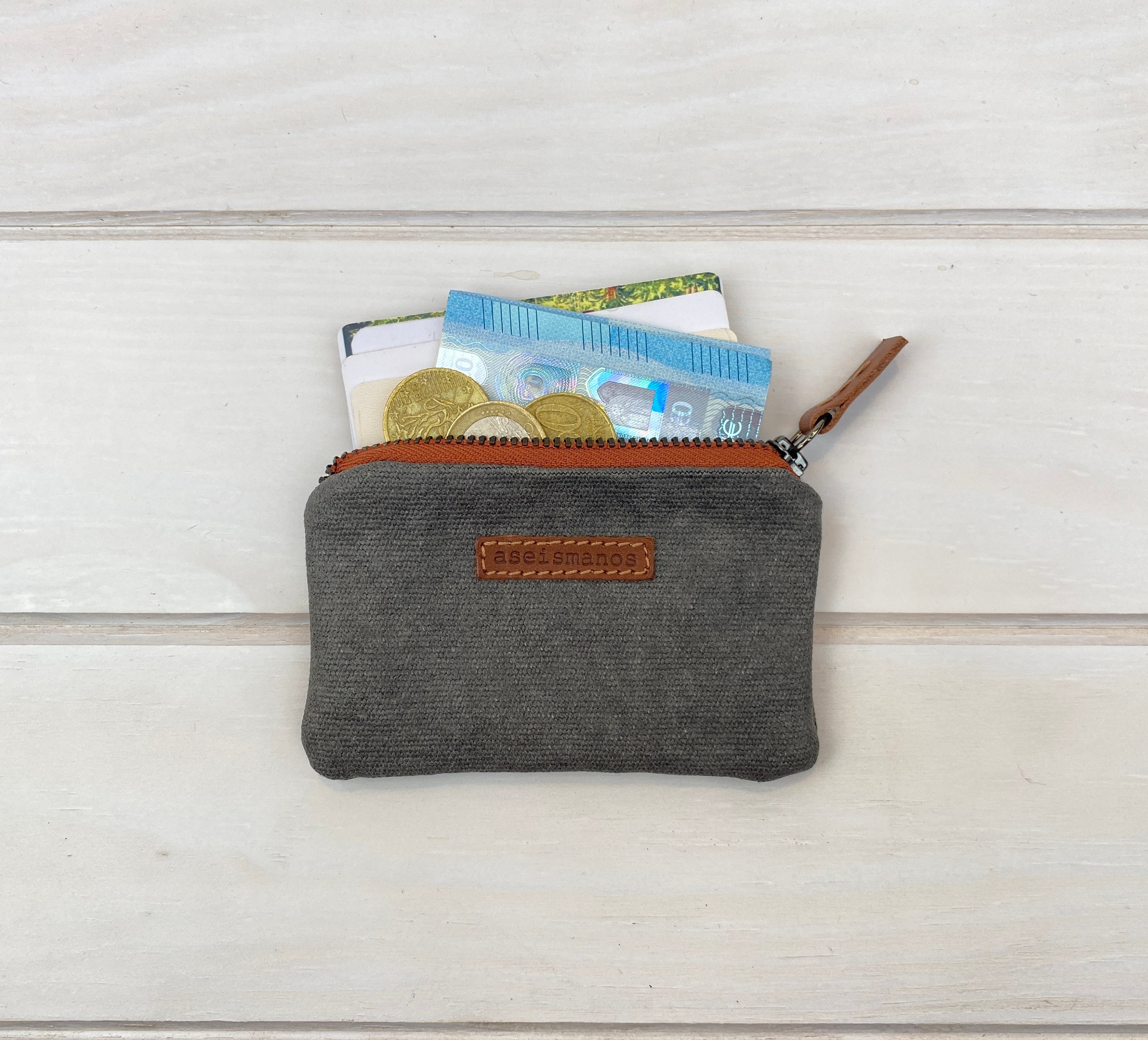 Small mens wallet - men small coin purse