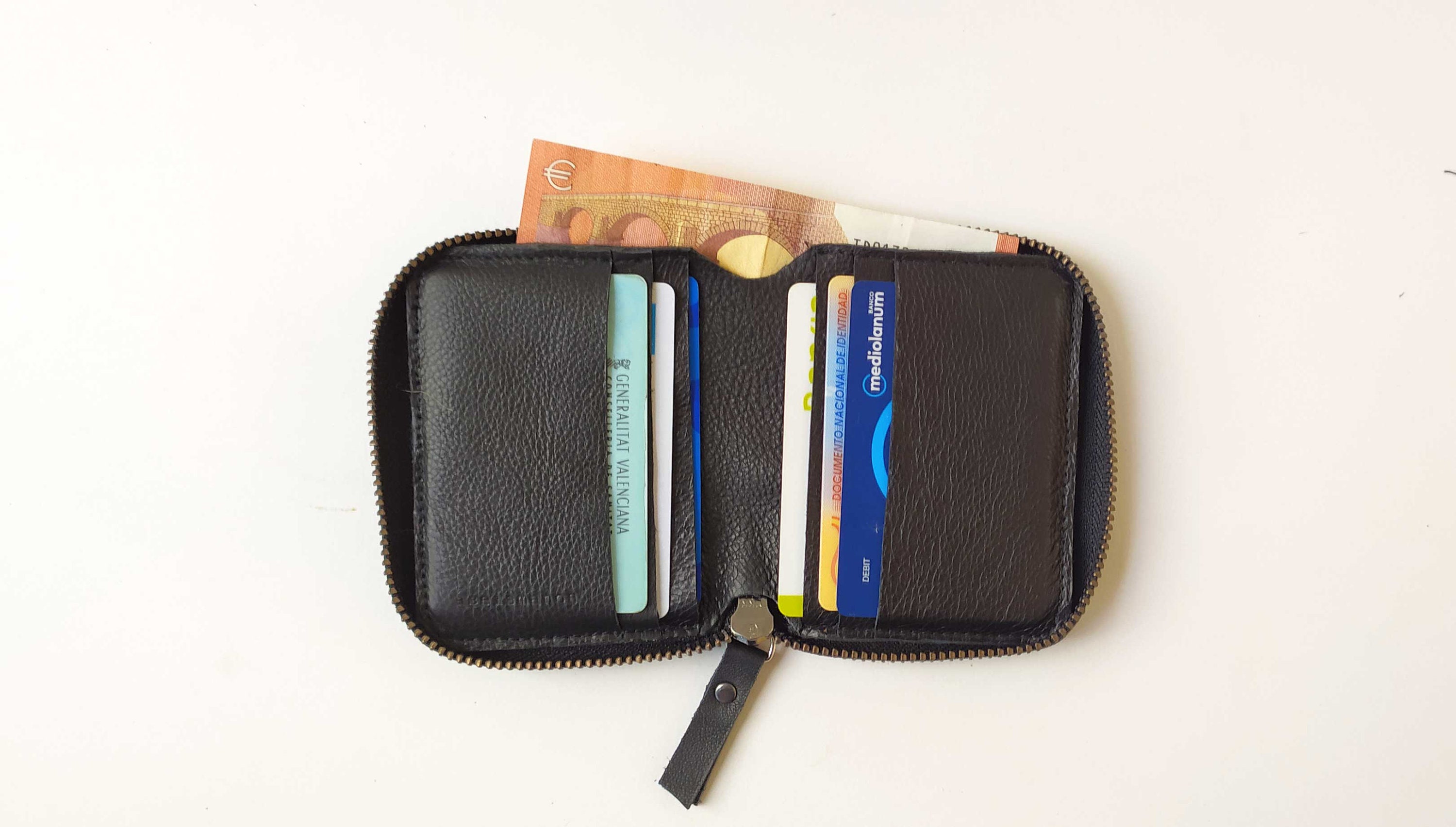 Leather Pencil Pouch, Leather Pen Case, Flat Pencil Pouch, Small