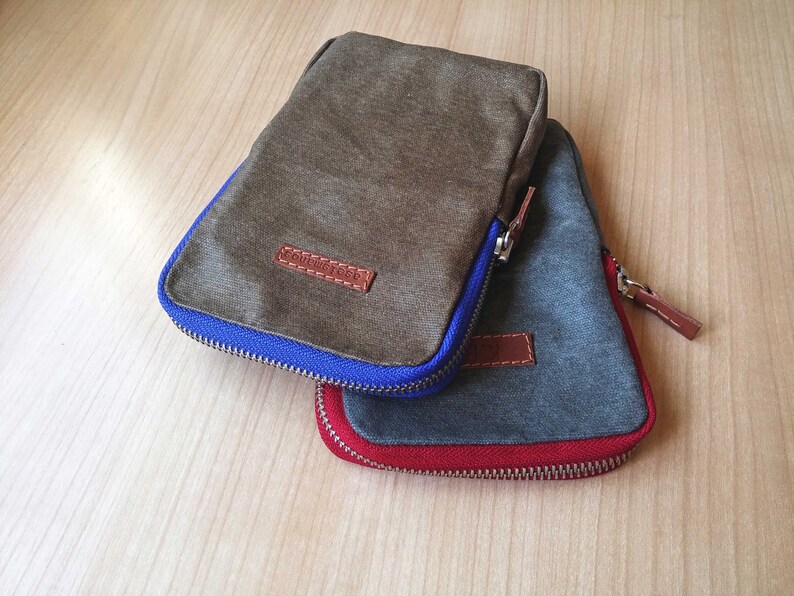 waxed effect canvas phone case iPhone pouch Phone and notebook case