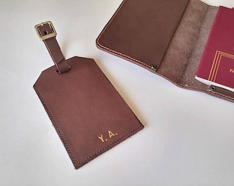 Etiquetas de equipamento de couro personalizadas, Regalo de boda, Regalo de padrinhos de boda, Favores de boda, Etiqueta de viagem personalizada
