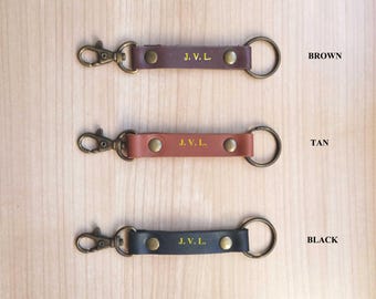 Keychain // leather key fob - leather keyring