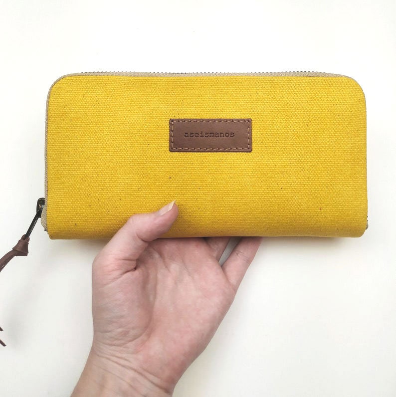 yellow wallet womens