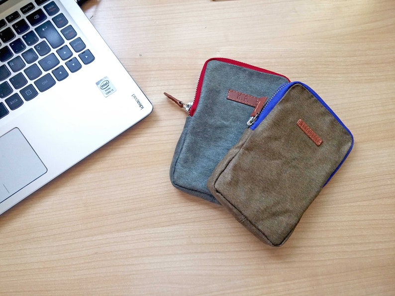 waxed effect canvas phone case iPhone pouch Phone and notebook case