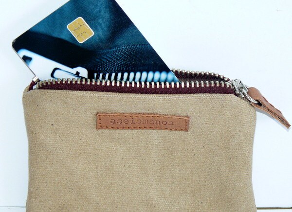 canvas coin pouch