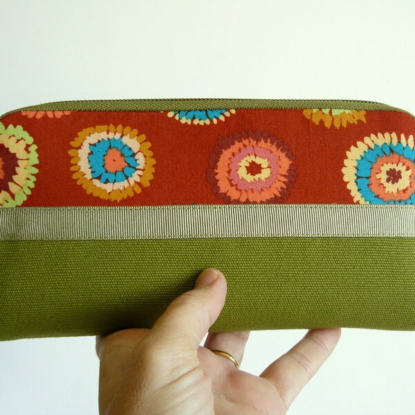 Wallets for women- moss green womens wallet- multifloral printed fabric women wallet-gift for her- gift for wife