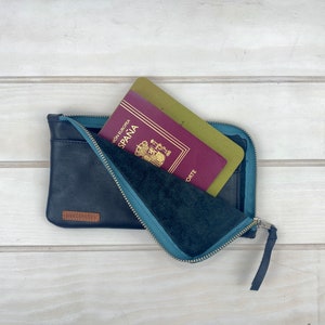 Cartera de cuero para pasaporte, Estuche para pasaporte, Accesorios de viaje, Cartera para pasaporte para hombre, Regalo de luna de miel