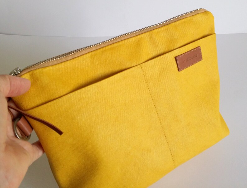 yellow pouch bag
