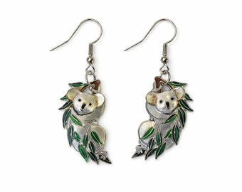 Koala Bear Dangle Earrings