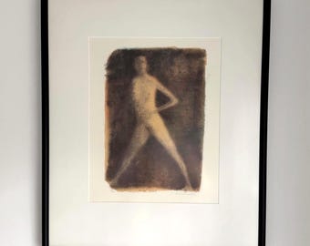 Vintage Lithographie “Belle Epoche” Künstler signierte gerahmte Kunst - Limitierte Auflage 18/28