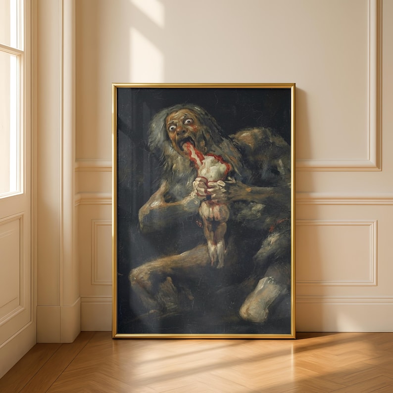 Saturn Devouring His Son Poster | Francisco Goya | Dark Academia Decor ...