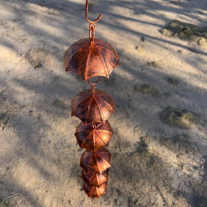 Metal Umbrella Rain Chain: Whimsical Garden Decoration (39.40")