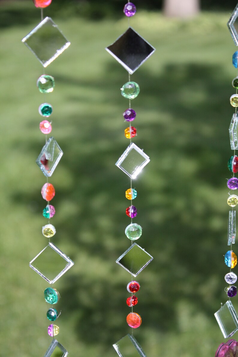 Hanging Garden Art Whimsical Suncatchers Tree Bling Etsy