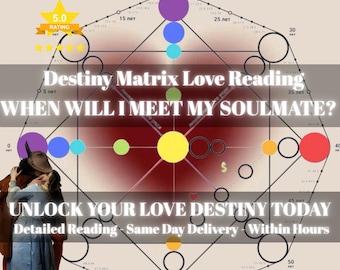 Lectura de la Matriz del Destino sobre el Amor / Alma Gemela, Predicción de Matrimonio (PDF del mismo día)