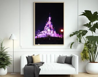 Disneyland Paris Castle Night Print – Sleeping Beauty Castle (Digital Download)