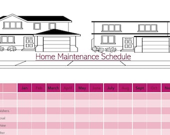 Editable/Downloadable Home Maintenance Schedule-Excel