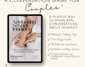 Sex & Intimacy Conversation Bingo Game for Couples | Date Night Digital Download | Communication Prompts