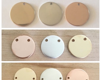 11mm, 20g, 7/16"  round disc, disc blank, round stamping blank, metal blank, sterling silver, gold filled, rose gold filled