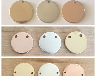 16mm Disc Blank, 20 gauge, 5/8" round disc, disc blank, round stamping blank, metal blank, sterling silver, gold filled, rose gold filled