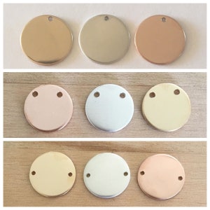 11mm, 20g, 7/16&quot;  round disc, disc blank, round stamping blank, metal blank, sterling silver, gold filled, rose gold filled