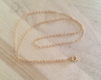 Or 14/20, chaîne forçat plate 16", 18", 20" avec anneau à ressort, chaîne de collier remplie d'or finie, chaîne en gros en gros