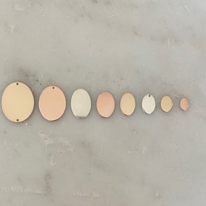 Oval Blank, 20g, Choose Your Size, Gold fill Stamp blank, sterling silver stamp blank, rose gold blank, silver blank, gold oval, silver oval