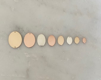 Oval Blank, 20g, Choose Your Size, Gold fill Stamp blank, sterling silver stamp blank, rose gold blank, silver blank, gold oval, silver oval
